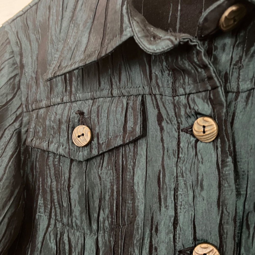 Ruby Rd Size 6 Petite Button Down Jacket Dark Tea… - image 4